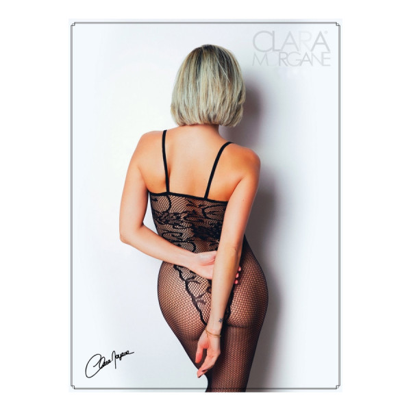 Bodystocking résille imprimé motifs floraux - Le Numéro 13 - Collection Bodystocking 